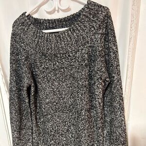 Ricki's grey Knit Sweater, rounded neckline- great for winter fun- xl